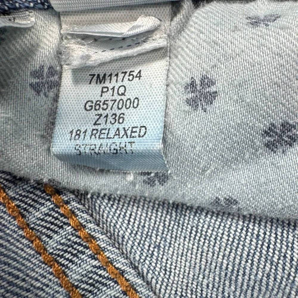 Lucky Brand 181 Relaxed Straight Mens Jeans Blue Medium Wash 40x30 Stretch Denim